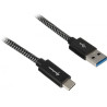 Cavo sharkoon usb 3.1 a-c nero/grigio 0.5m [4044951027033]
