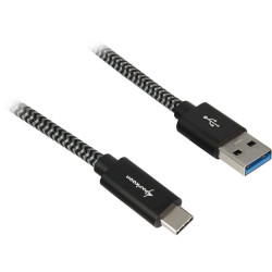 Cavo sharkoon usb 3.1 a-c nero/grigio1.0m [4044951027040]