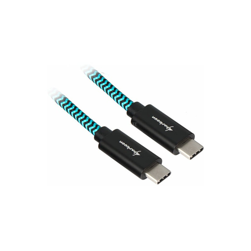 Cavo sharkoon usb 3.1 c-c nero/blu 1.0m [4044951027149]