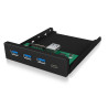 Pannello frontale icybox ib-hub1418-i3 nero [60432]