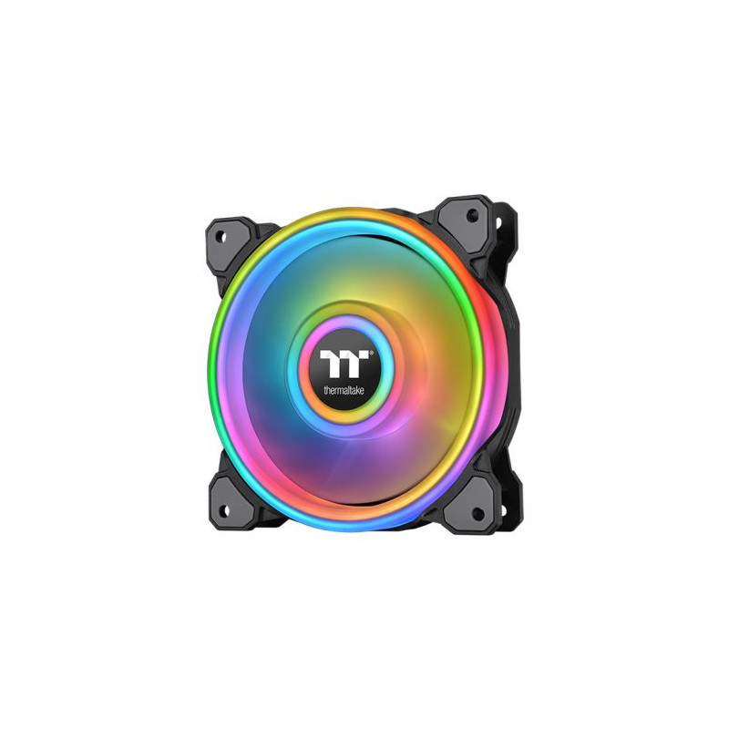 Ventola 140x140x25mm thermaltake riing quad 14 rgb pwm nero singola