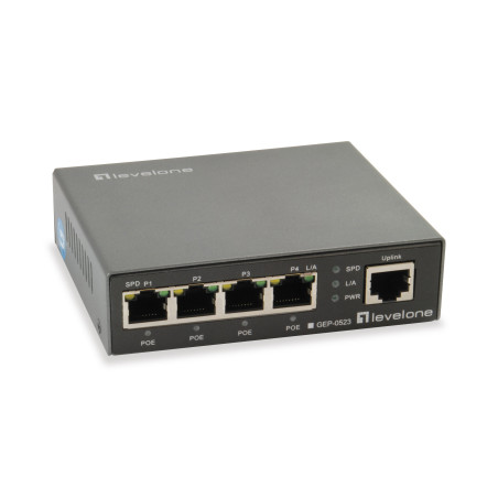 Switch levelone gep-0523 5-port gigabit poe 60w 4x poe [lev]