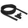 Tubo a spirale cavi delock 2,5mx20mm nero con strumento di inserimento