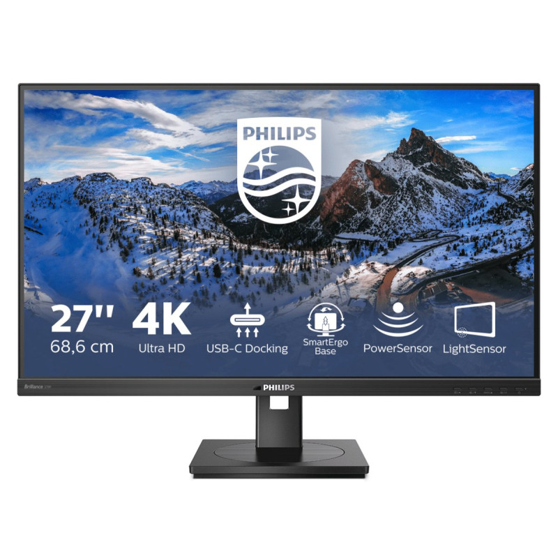 Monitor led 27" philips 279p1 4k ultra hd 3840x2160p 4ms classe