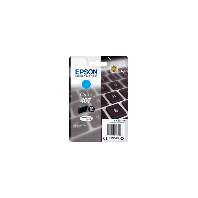 Cartuccia epson t07u2 ciano 20.3ml 1900pgs ciano [erepsc13t07u240]