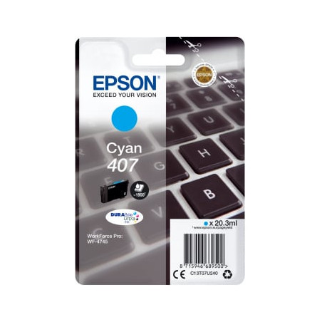 Cartuccia epson t07u2 ciano 20.3ml 1900pgs ciano [erepsc13t07u240]