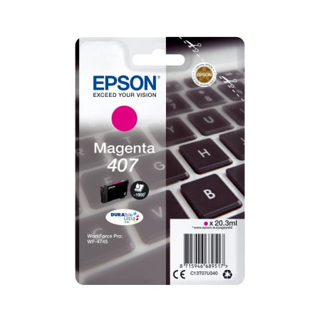 Cartuccia epson t07u3 magenta 20.3ml 1900pgs magenta [erepsc13t07u340]