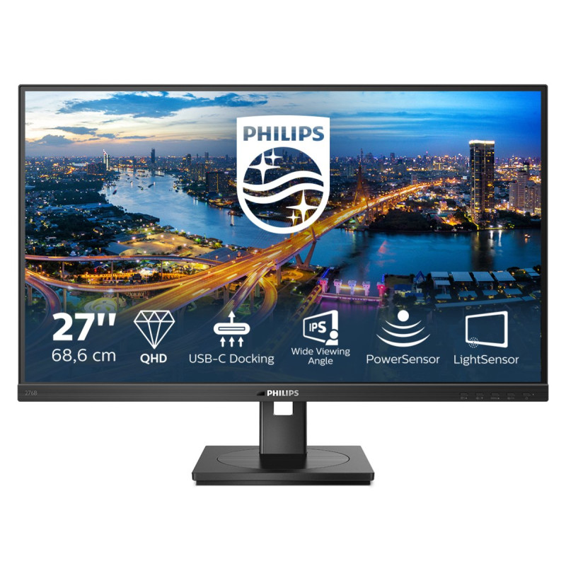 Monitor led 27'' philips 276b1 2560x1440p 4ms classe e nero