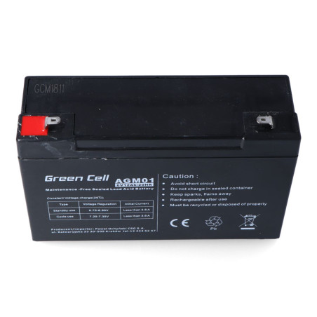 Batteria gruppo di continuita' green cell agm 6v 12ah
