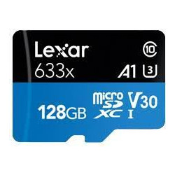 128gb scheda microsd lexar high-performance 633x