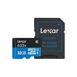 32gb scheda microsd lexar high-performance 633x