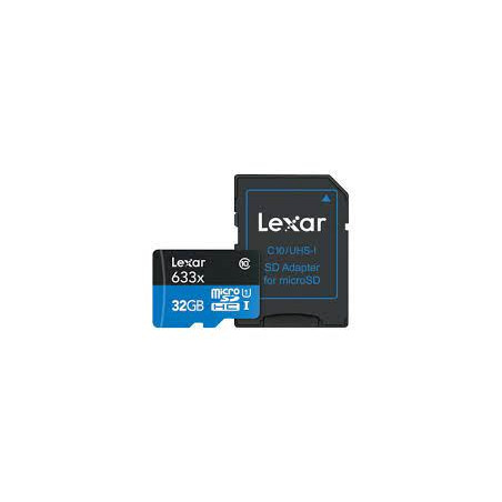 32gb scheda microsd lexar high-performance 633x
