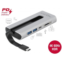 Docking station delock usb ds 4k hdmi+dp/vga/usb/pd 3,0 [87773]