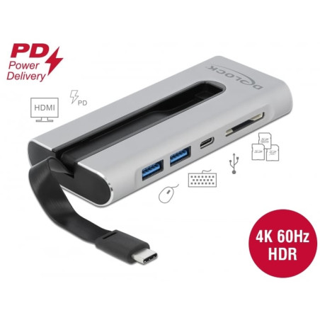Docking station delock usb ds 4k hdmi+dp/vga/usb/pd 3,0 [87773]