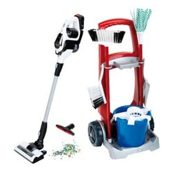 Carrello pulizia con aspirapolvere - theo klein [6806]