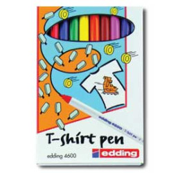 Astuccio 10 marcatore edding 4600 ass. p.conica 1mm per tessuto [e-4600-10