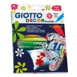 Astuccio 12 pennarelli per tessuto giotto decor textile [494900]