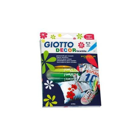 Astuccio 12 pennarelli per tessuto giotto decor textile [494900]
