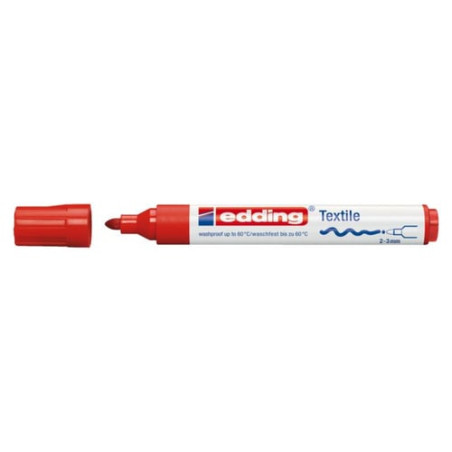 Marcatore edding 4500 rosso pt 2-3mm per tessuto [e-4500