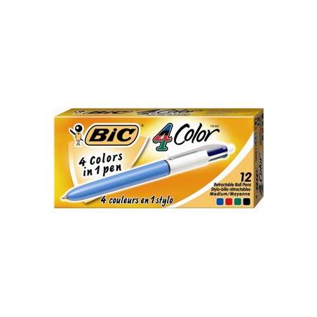 Scatola 12 penne sfera scatto 4 colori bic [801867]