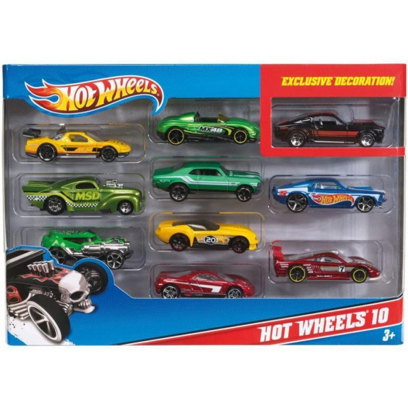 Hot wheels - set di 10 veicoli hot wheels [54886]