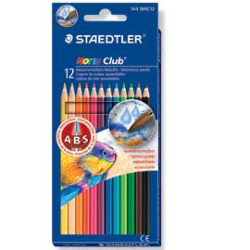 Astuccio 12 matite colorate 144 aquarell noris club staedtler [14410nc12]