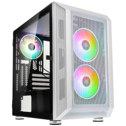 Case kolink citadel mesh rgb micro-atx - bianco