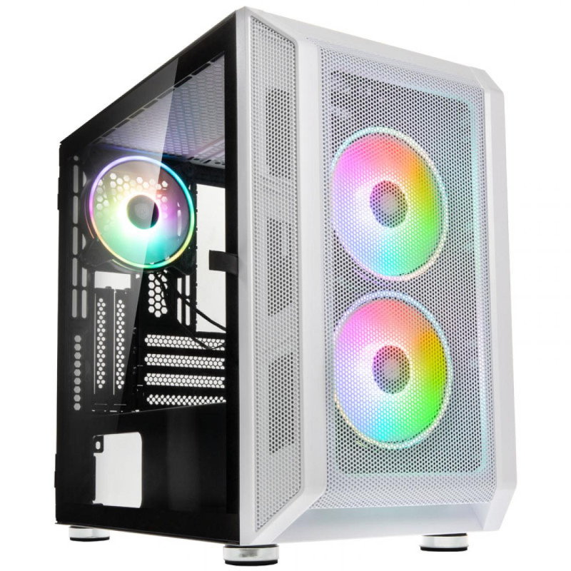 Case kolink citadel mesh rgb micro-atx - bianco