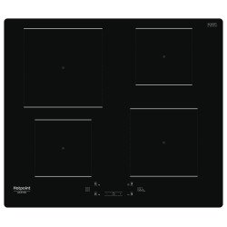 Piano cottura a induzione hotpoint active cook 60cm 4z nero booster