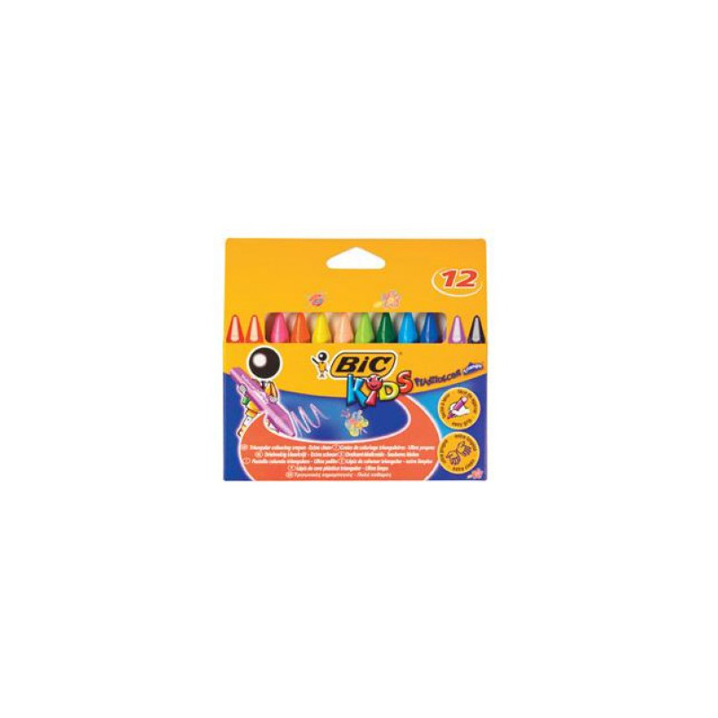 Astuccio 12 pastelli kids plastidecor triangle bic [829773]