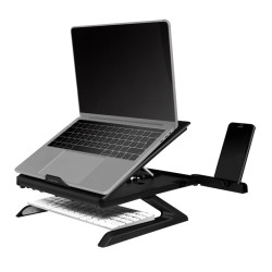Supporto notebook logilink 10-15.6 ergonomico nero