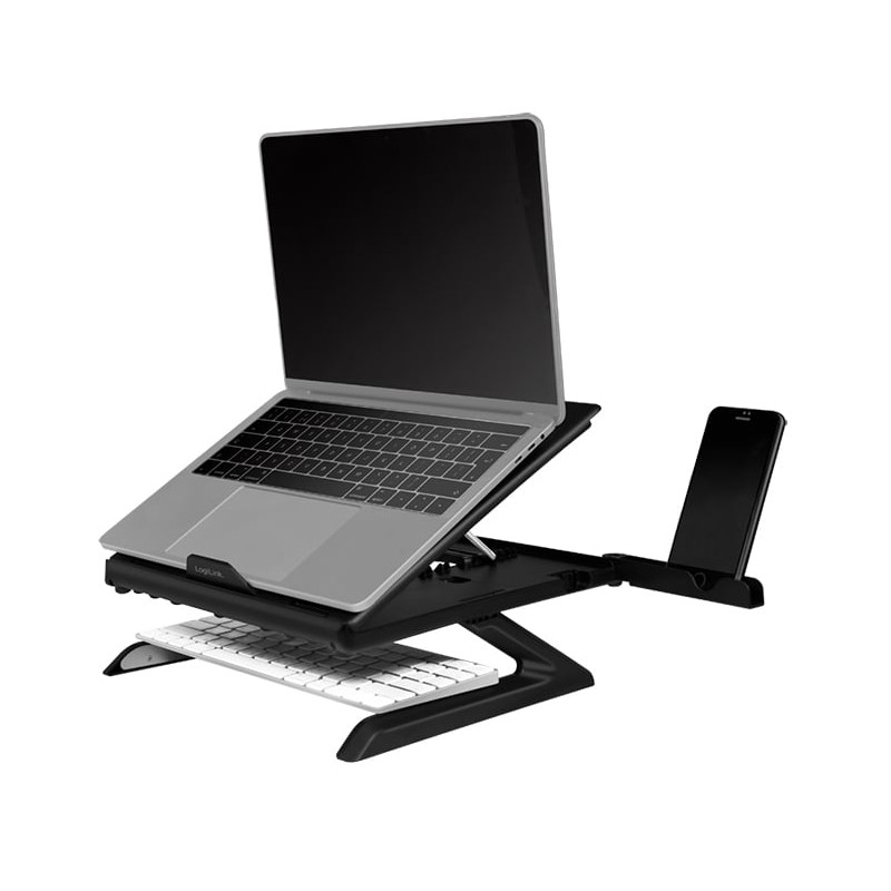 Supporto notebook logilink 10-15.6 ergonomico nero