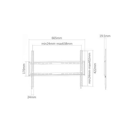 Supporto murale superieur 37-70 fisso extra slim35kg [supstv006]