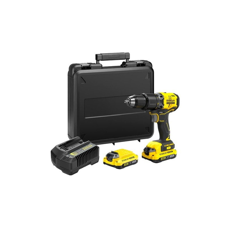 Trapano a batteria stanley sfmcd715d2k fatmax con 2 batterie 2.0ah