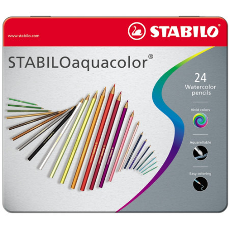 Astuccio 24 pastelli stabilo aquacolor 1624 [1624-5]
