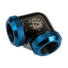 Raccordo watercooling bitpower da 90 gradi - nero lucido/blu