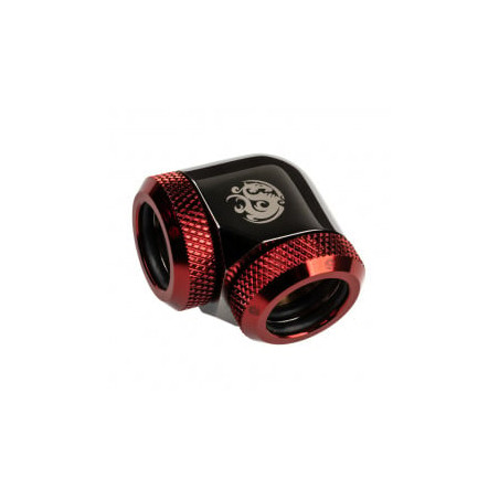 Raccordo watercooling bitpower da 90 gradi-nero lucido/rosso