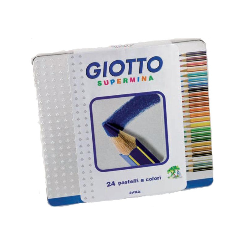Astuccio metallo 24 pastelli supermina giotto [236800]