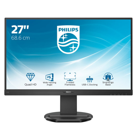 Monitor led 27" philips 276b9 quad hd 2560x1440p classe f nero