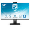 Monitor led 32" philips 326p1h quad hd 2560x1440p classe g nero