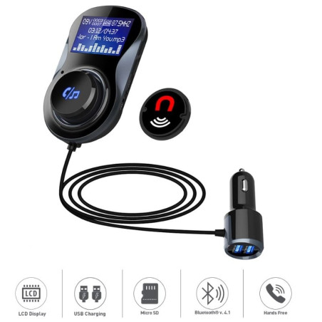 Trasmettiore da auto elmak savio tr-12 bt [aselmtbsavitr12]