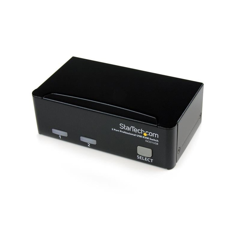 Switch startech kvm usb professionale a 2 porte con cavi [sv231usbgb]