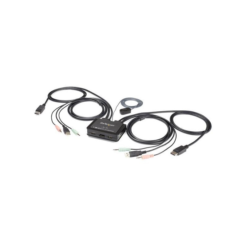 Switch kvm startech.com displayport kvm 4k a 60 hz e 2 porte con