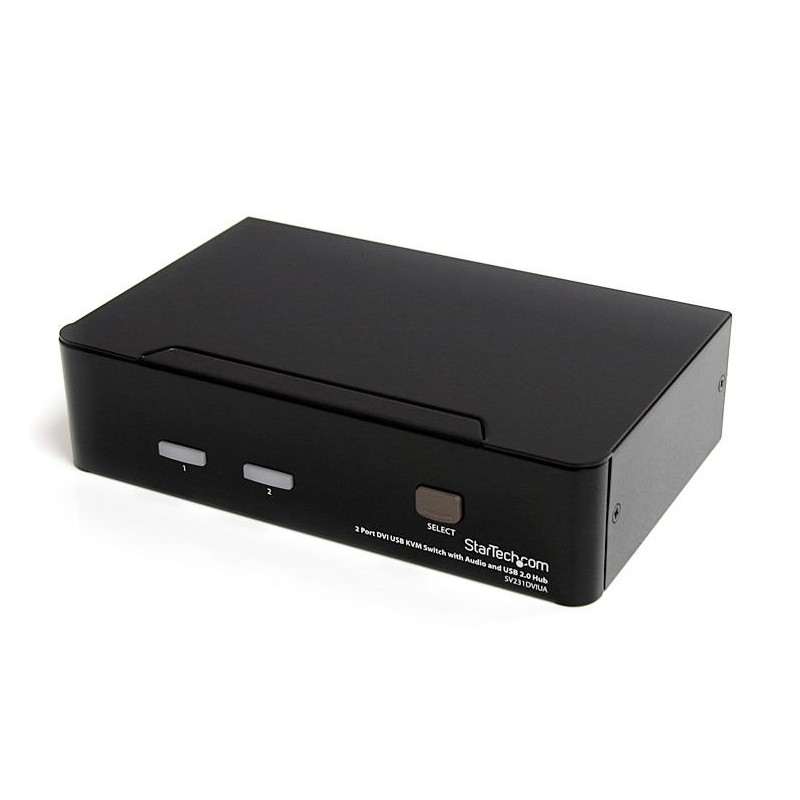 switch kvm startech.com dvi usb 2 porte con audio e hub usb 2.0 -