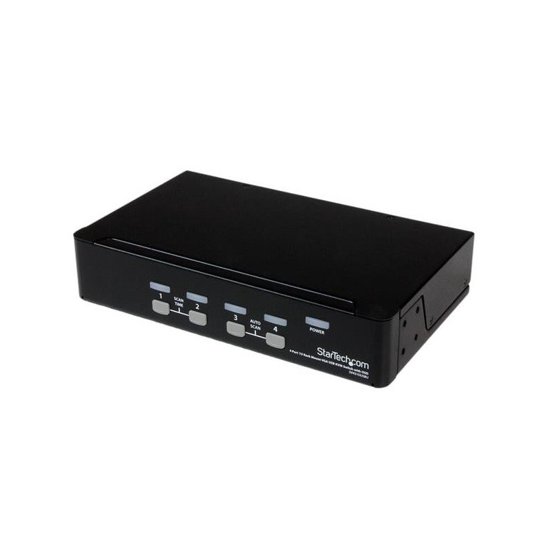 Switch kvm startech.com usb 4 porte montabile a rack 1u con osd1