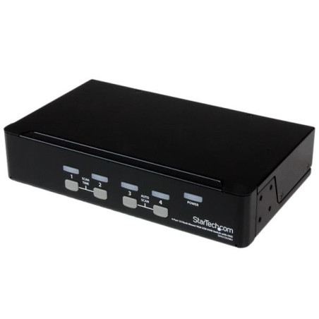 Switch kvm startech.com usb 4 porte montabile a rack 1u con osd1