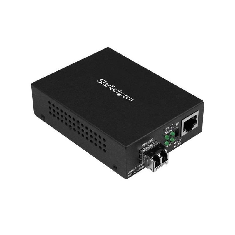 Convertitore multimediale startech compatto gigabit ethernet a fibra