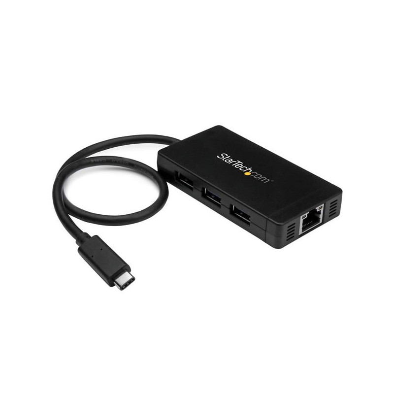 Hub usb startech usb-c 3 porte gigabit ethernet [hb30c3a1ge]