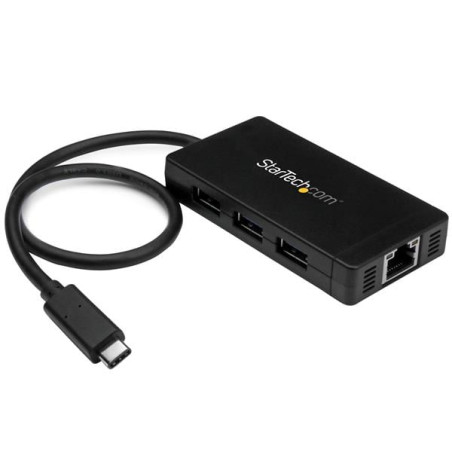 Hub usb startech usb-c 3 porte gigabit ethernet [hb30c3a1ge]