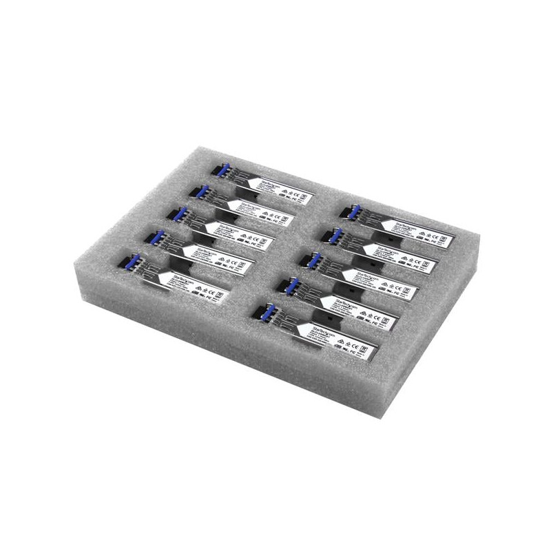 Transceiver startech sfp+ in fibra gigabit [glclhsmd10st]